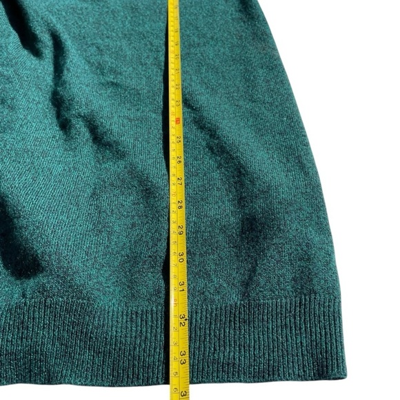 IZ Byer | Green long sleeve sweater dress lace up chest - Picture 5 of 13